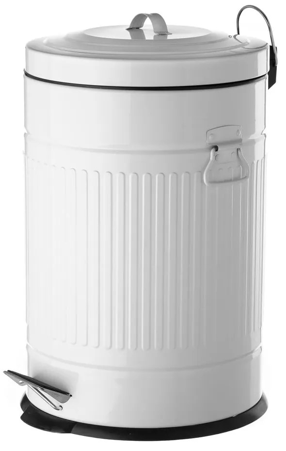 Coș de gunoi din metal, Unimasa, 20 l, alb