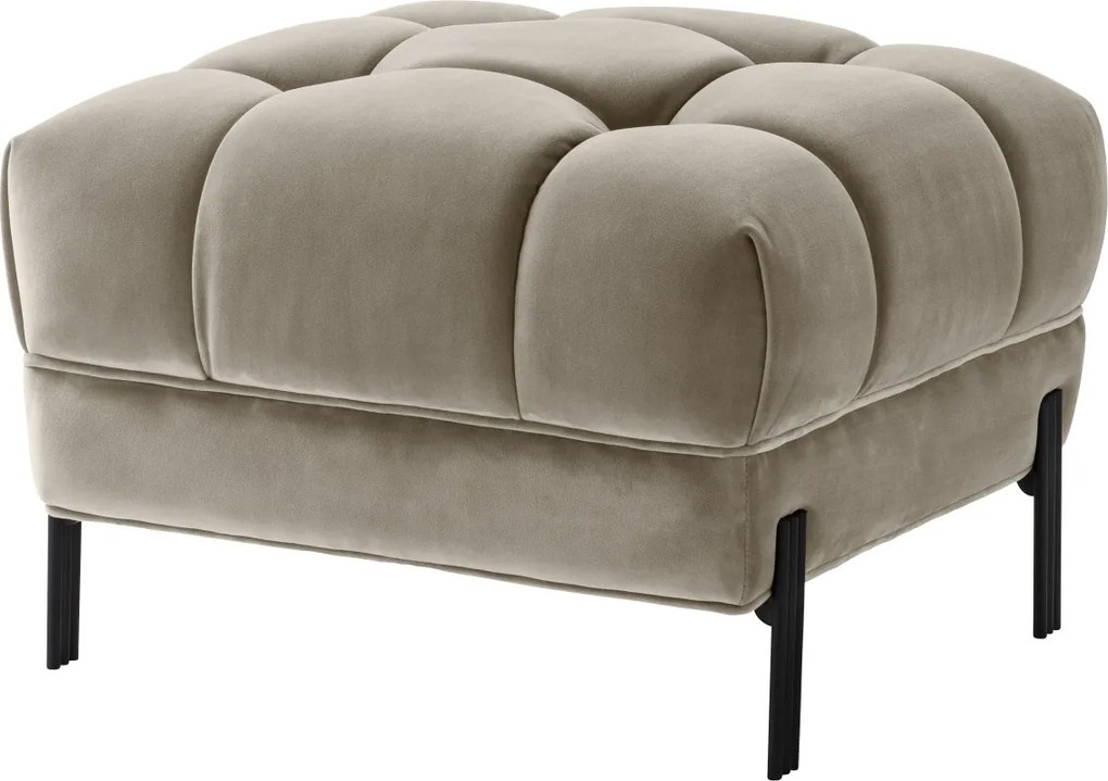 Taburete elegant design LUX Sienna, catifea greige 113199 HZ