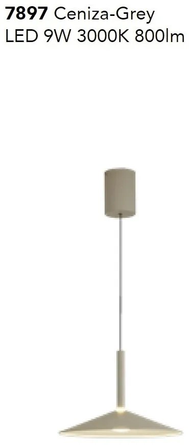 Lustra/Pendul LED reglabil CALICE gri 9W