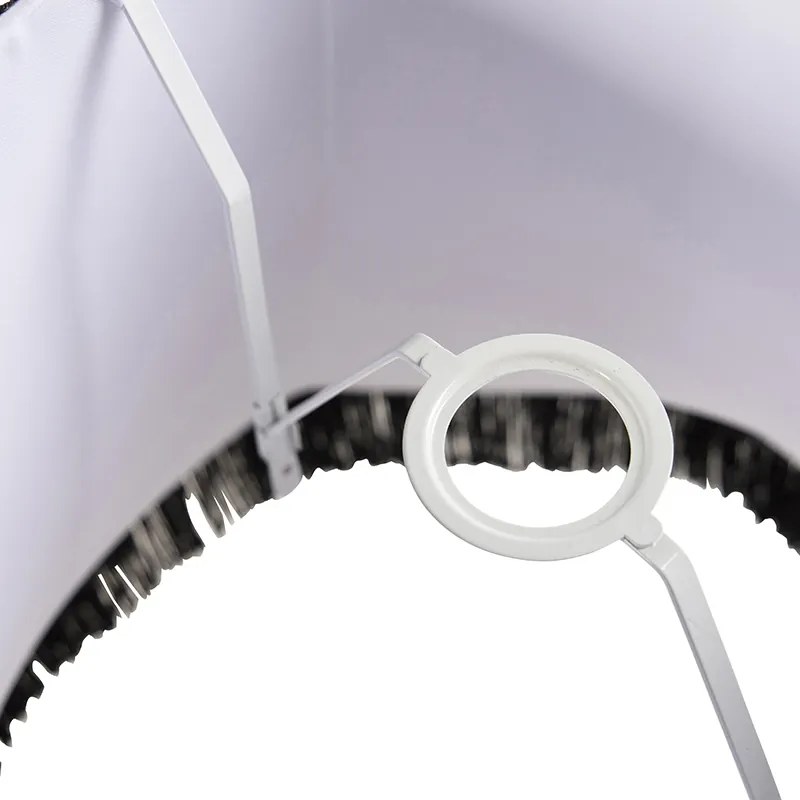 Abajur din mătase negru cu gri 45 cm - Granny