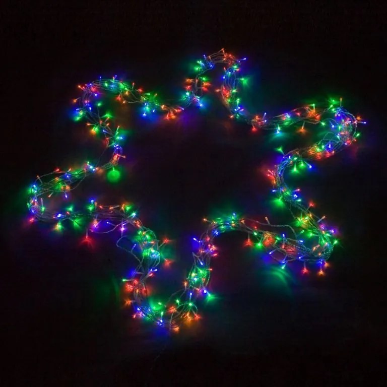 Iluminat LED de Crăciun - 20 m, 200 de LED-uri colorate