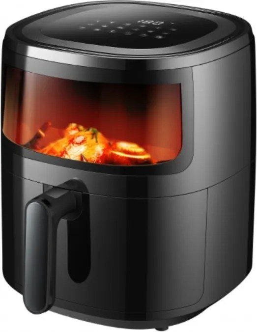 Friteuza Zilan ZLN9983 tip air fryer, 1500W, capacitate 5L, temperatura maxima 200 grade, Negru