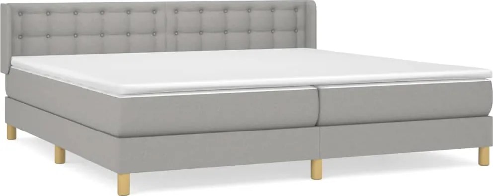 vidaXL Pat continental, gri deschis, 180x200 cm, material textil