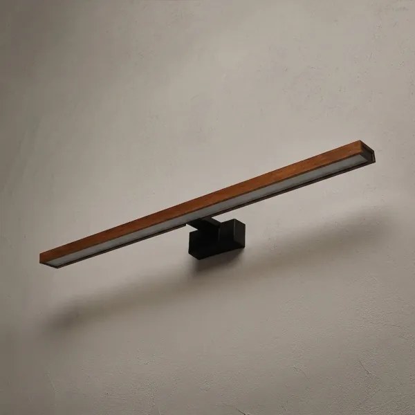 Brilagi-LED Iluminare pentru oglindă de baie 3 în 1 WOODY MIRROR LED/15W/230V 80 cm IP44 negru/stejar
