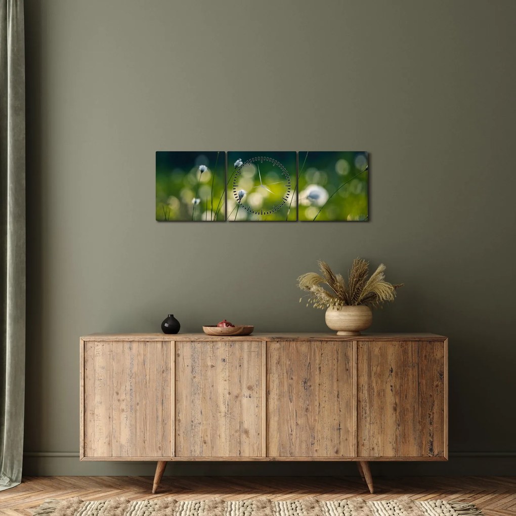 Tablou - Iarbă (cu ceas) (90x30 cm)