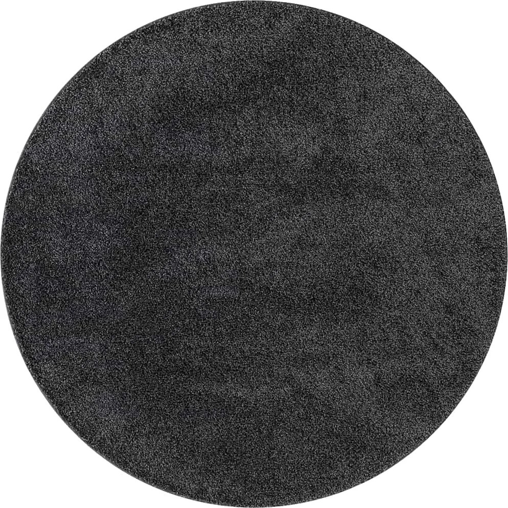 vidaXL Covor Shaggy Antiderapant Gri închis 160 x 160 cm PP