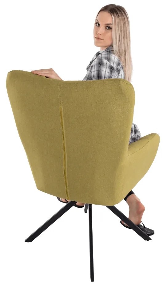 Scaun de design ţesătură fistic, KOMODO