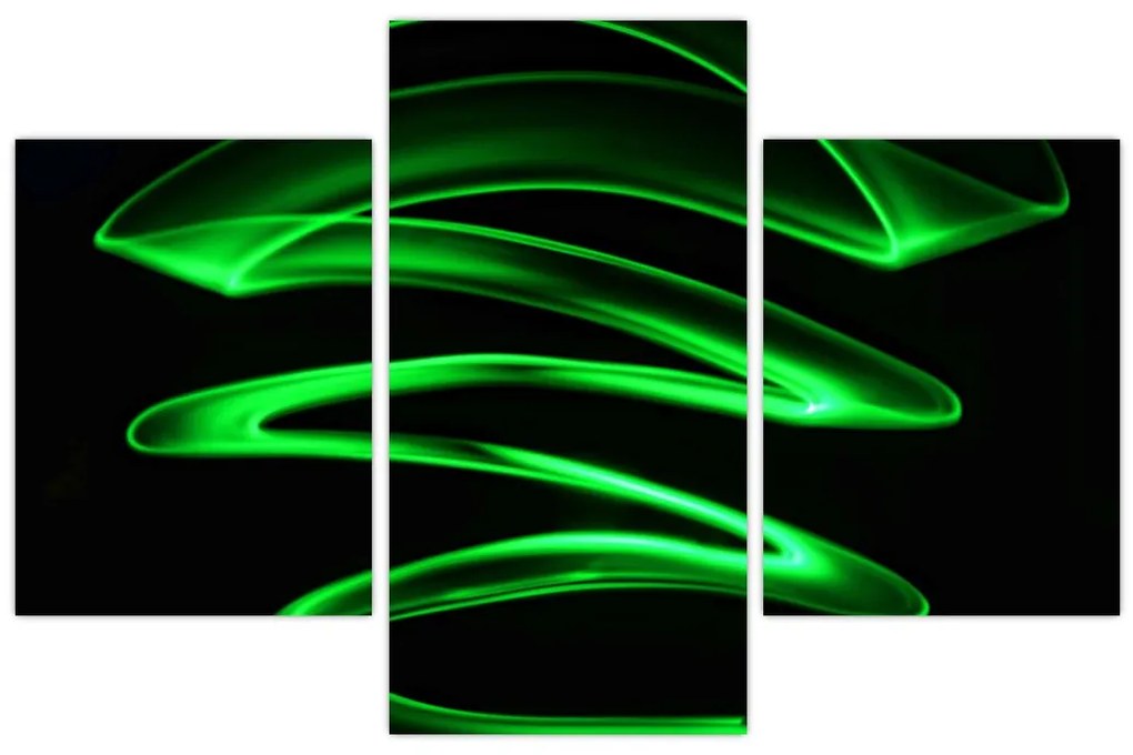 Tablou - valuri neon (90x60 cm)