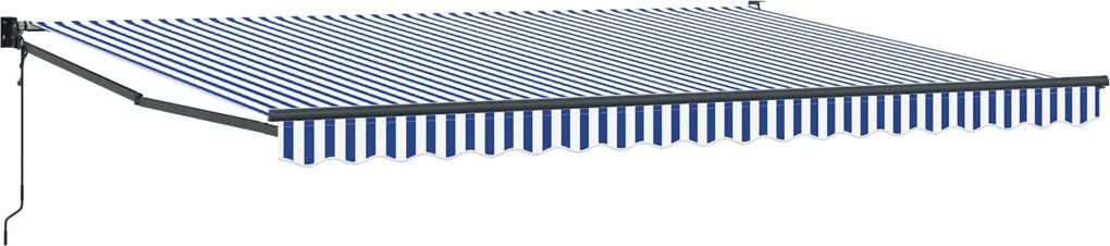vidaXL Cort electric retractabil Albastru și Alb 4 x 2 m