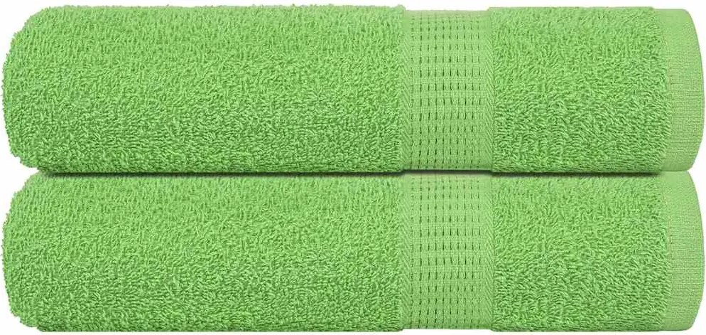 vidaXL Prosoape de mâini, FROGN, 2 buc., verde măr, 50x100 cm, 360 g/m²