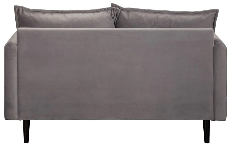 Canapea gri cu tapițerie din catifea 138 cm Juli – Ropez
