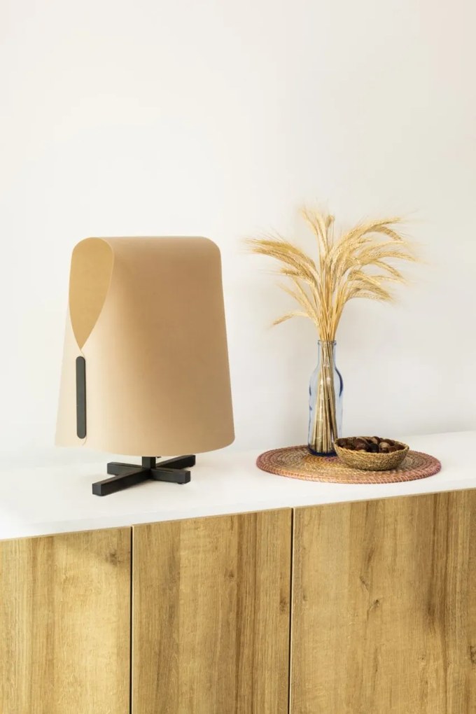 Veioza/Lampa de masa design decorativ LUANG M Black/camel