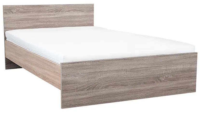 Pat dublu Miami fără cadru de pat 140x200 cm stejar York-stejar Sonoma