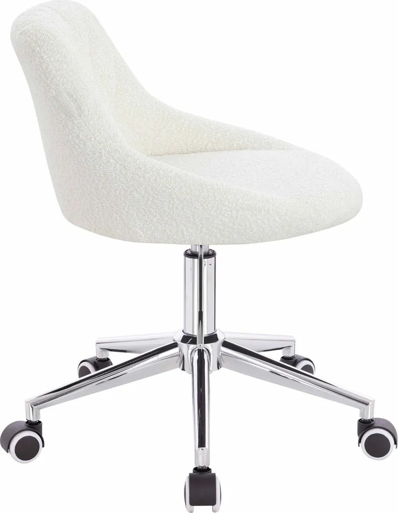 HR1054K Scaun Crem Boucle cu Bază Cromata