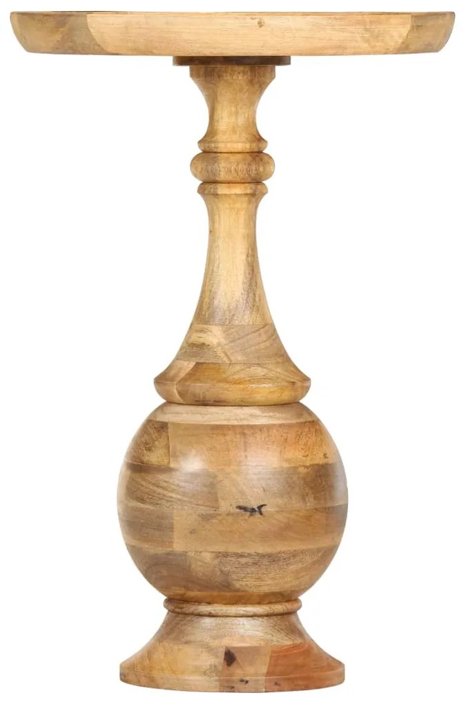286471 vidaXL Masă laterală rotundă, 43 x 43 x 66 cm, lemn masiv de mango
