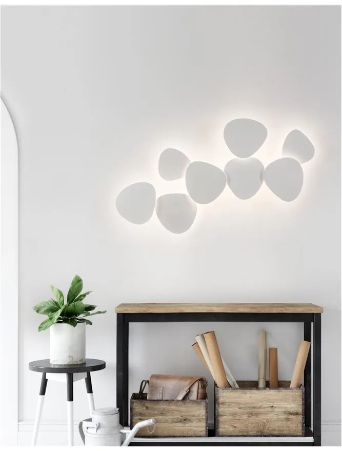 Aplica LED de perete design modern Cronus gips alb NVL-9084071
