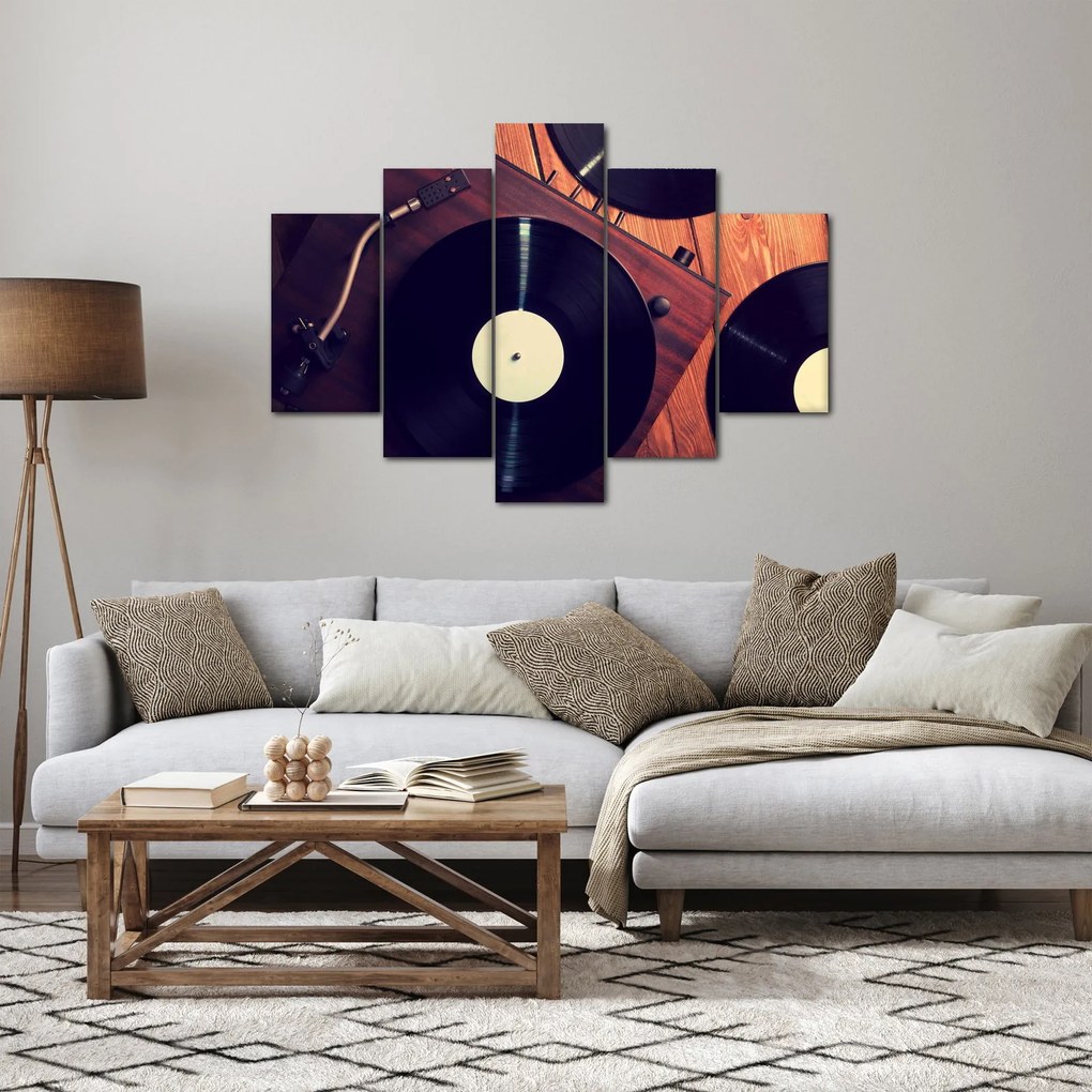 Tablou - Discuri de gramafon (150x105 cm)