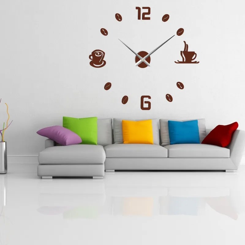 SENTOP | Ceas de perete adeziv cafea | COFFE
