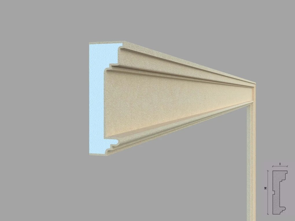 Ancadrament fereastra exterior FP118 dimensiuni 120x40x2000mm