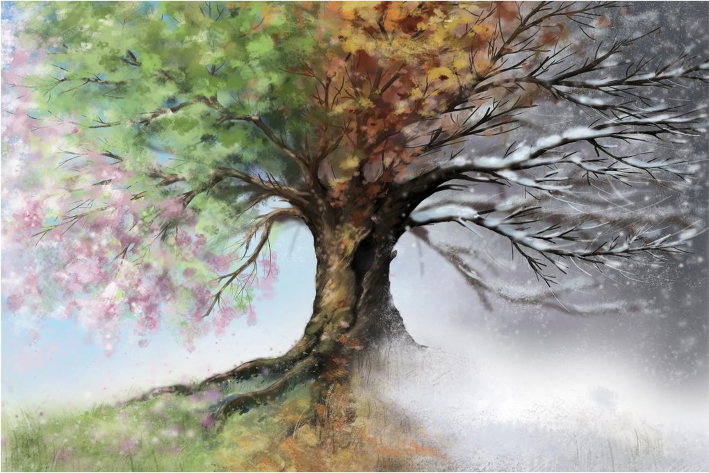 Tablou - Arborele celor patru anotimpuri (90x60 cm)