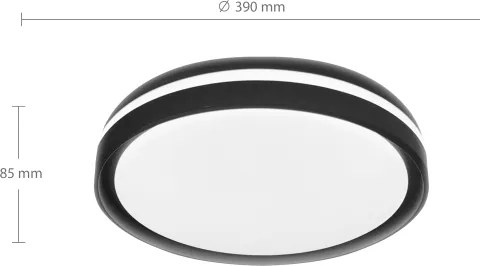 Brilagi - Plafonieră LED dimerizabilă NAOMI LED/48W/230V 3000–6500K Ø 39 cm neagră + telecomandă