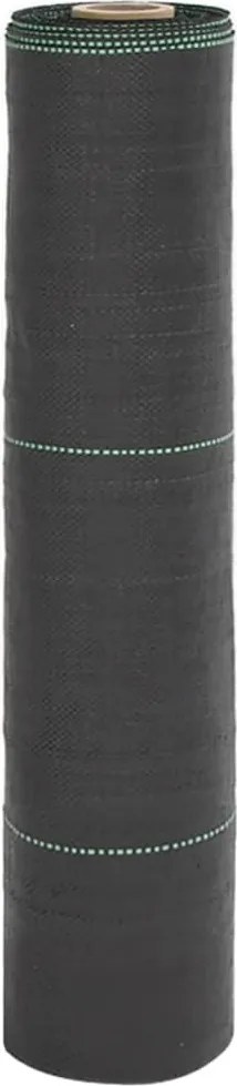 vidaXL Membrană antiburuieni, negru, 0,5x100 m, PP