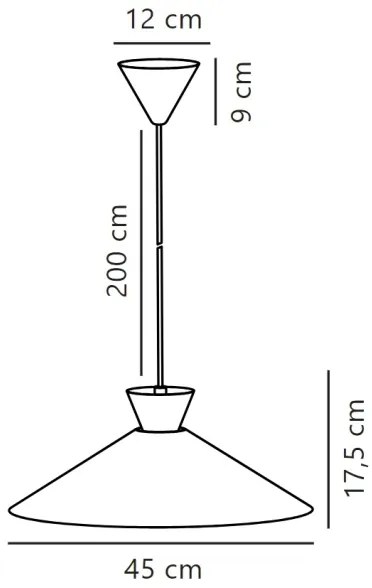 Lustră pe cablu Nordlux DIAL 1xE27/40W/230V d. 45 cm negru