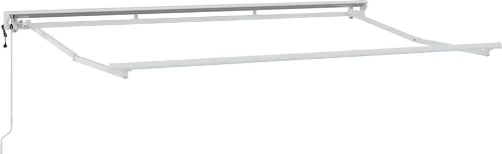 vidaXL Cadru de copertină Ajustabil Alb 3,5 x 2 m Oțel