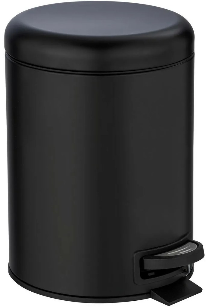 Wenko Coș de gunoi cu pedală Leman 5 l, negru, 5 l