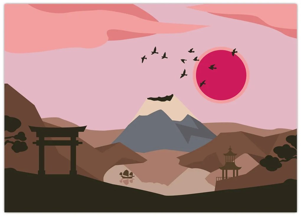 Tablou pe sticlă - Japonia N⁰2 (70x50 cm)