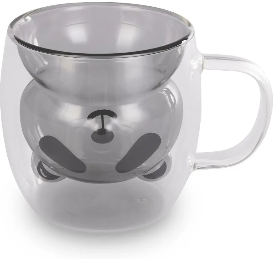 Lamart LT9126 Set de 2 pahare Bear Vaso, 230 ml,negru