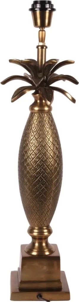 Lampă de masă din aluminiu, auriu, finisaj antichizat, 63 x 19 cm, „Gobelin”