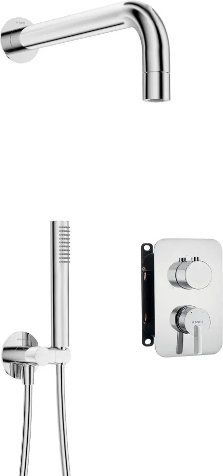 Set de duș SILIA, montaj încastrat cu BOX, pară de duș, finisaj cromat, cod BXYZ0QSM: