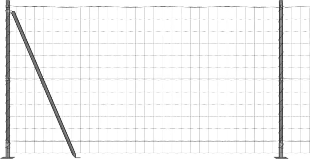 vidaXL Gard cu Stâlp Gri 1,2 x 25 m Oțel și PVC