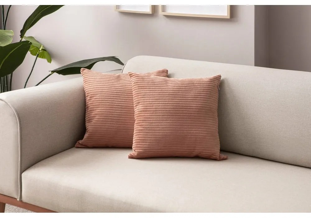 Fețe de pernă 2 buc. din catifea reiată 43x43 cm – Mioli Decor