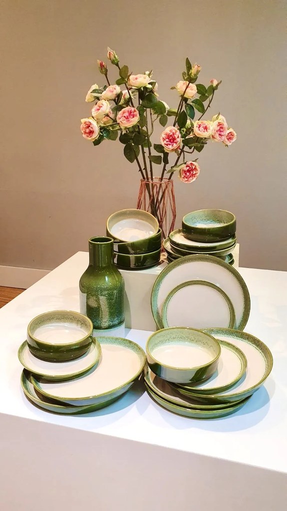 Set 18 Piese Ceramica Premium Infinity Green - glazurare manuala