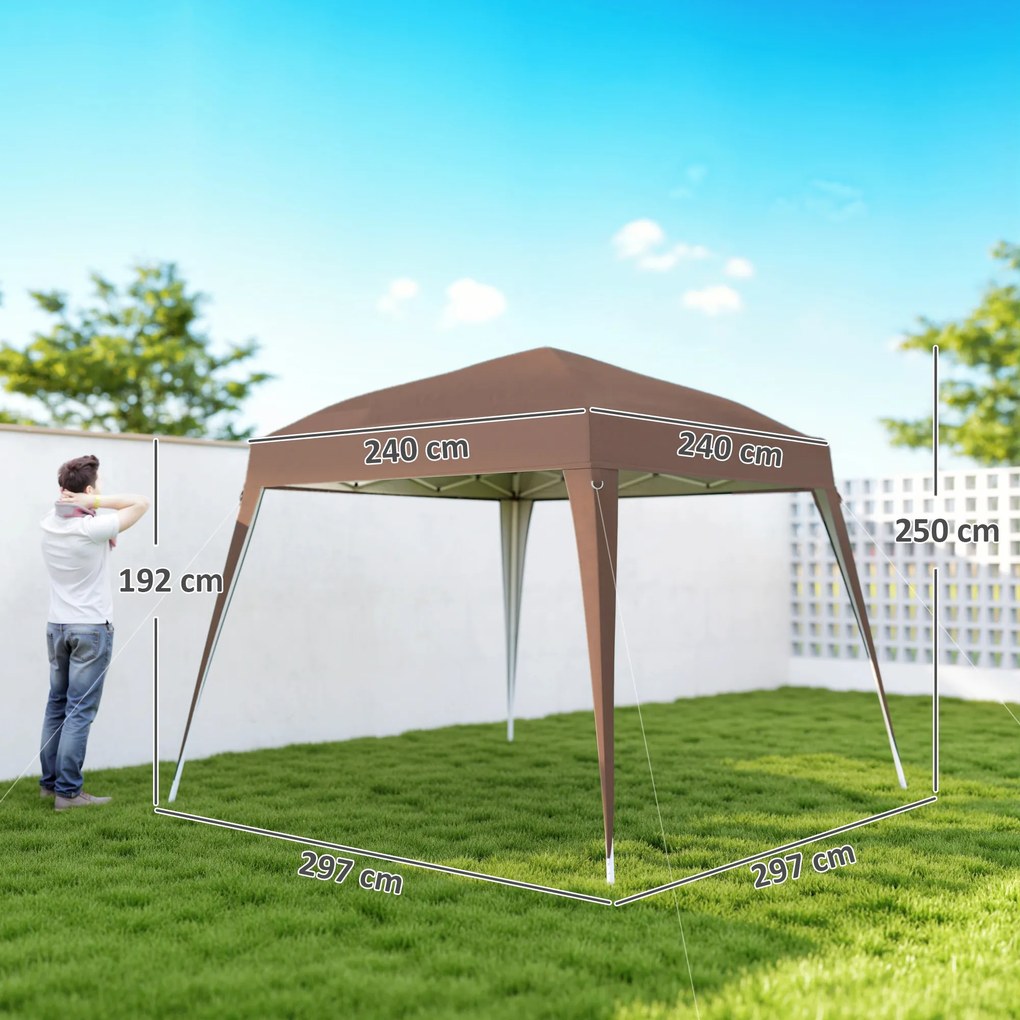 Outsunny Foisor Pliabil 2.4x2.4m, Foisor de Gradina Structura | Aosom Romania