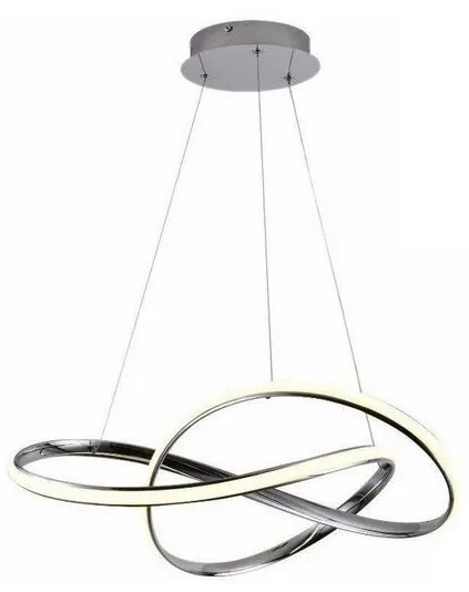 Lustră LED dimabilă pe cablu LED/70W/230V 3000-6500K d. 60 cm crom + telecomandă