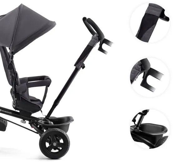 Tricicletă pentru copii KINDERKRAFT AVEO gri