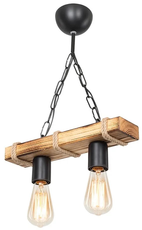 Lustră neagră/în culoare naturală Lagun – Squid Lighting