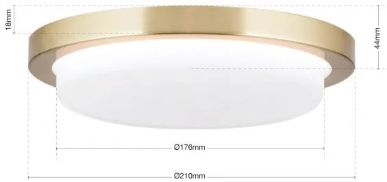Plafoniera LED moderna LEROX 20cm alama mat