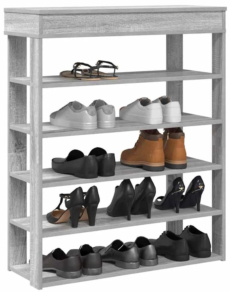 vidaXL Pantofar, gri sonoma, 80x30x98 cm, lemn prelucrat