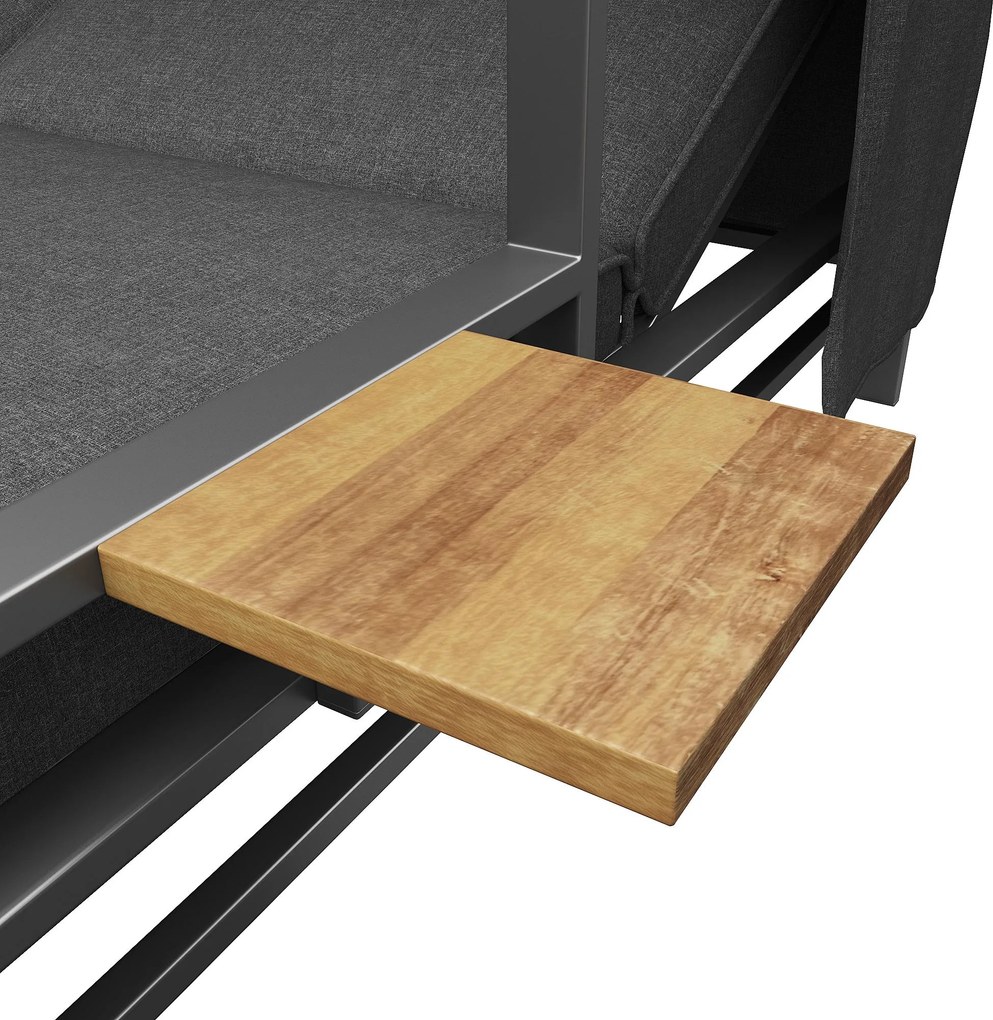 Set de lounge pentru grădină pentru 2-4 persoane, Gri închis | Aosom Romania