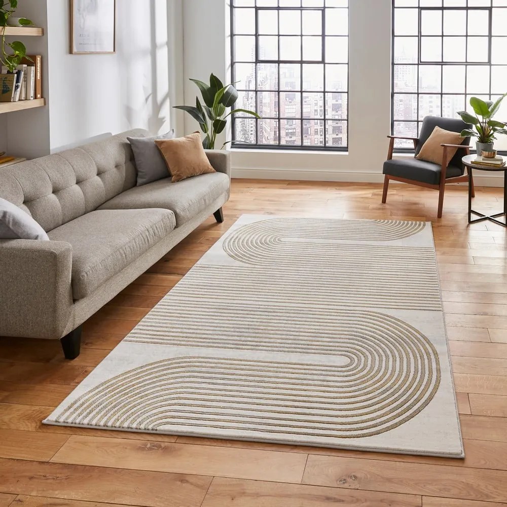 Covor gri/auriu 220x160 cm Apollo - Think Rugs