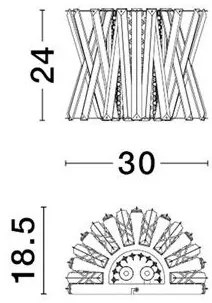 Aplica de perete cristale sticla ESTRELLA