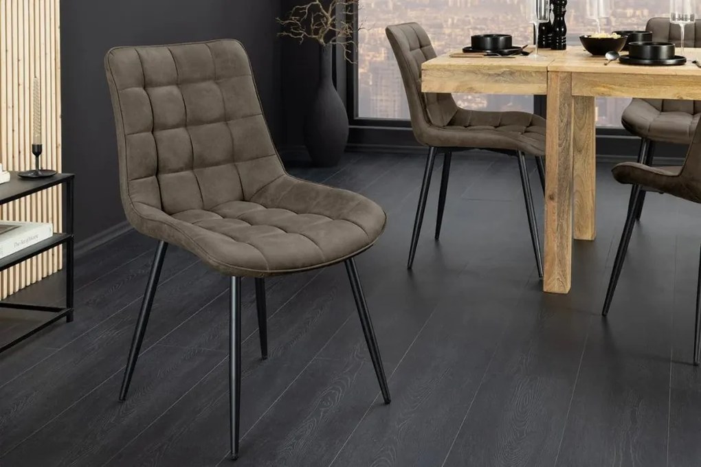Set de 4 scaune ROADSTAR microfibra taupe