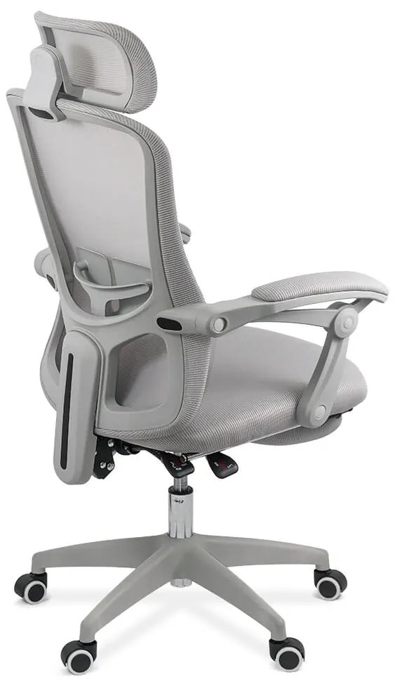 Scaun ergonomic OFF 430 gri, suport picioare și rabatare 135°