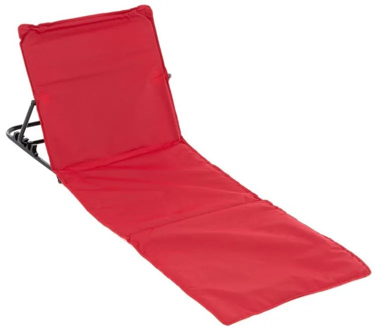 Covor de plajă reglabil cu spătar - roșu