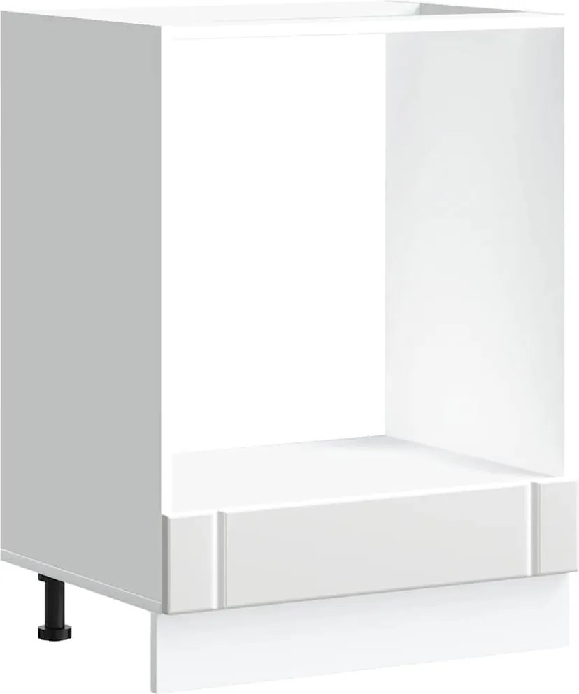 vidaXL Dulap pentru cuptor „Lucca” din lemn prelucrat alb