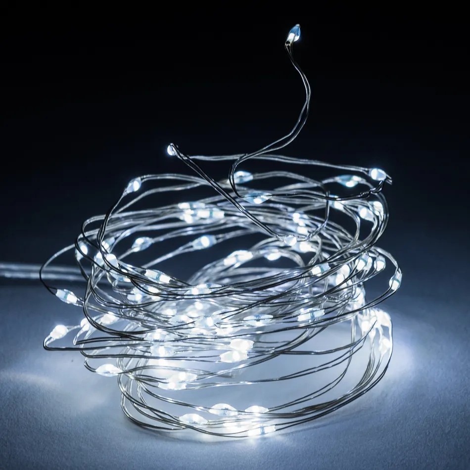 Instalaţie de pom, alb rece, 80 LED